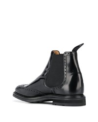 Bottines chelsea en cuir noires Church's