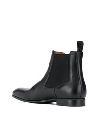 Bottines chelsea en cuir noires Santoni