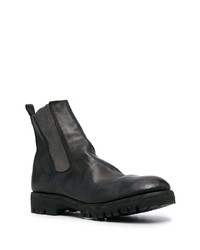 Bottines chelsea en cuir noires Guidi