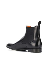 Bottines chelsea en cuir noires Santoni