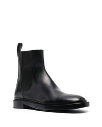 Bottines chelsea en cuir noires Jil Sander