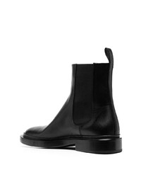 Bottines chelsea en cuir noires Jil Sander