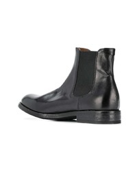 Bottines chelsea en cuir noires Pantanetti