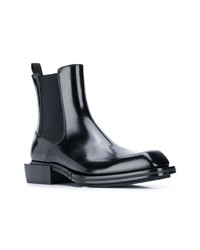 Bottines chelsea en cuir noires Alexander McQueen