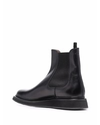 Bottines chelsea en cuir noires Premiata