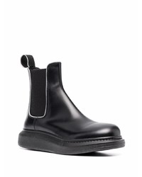 Bottines chelsea en cuir noires Alexander McQueen