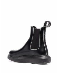 Bottines chelsea en cuir noires Alexander McQueen