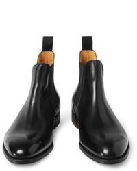 Bottines chelsea en cuir noires John Lobb