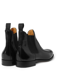 Bottines chelsea en cuir noires John Lobb