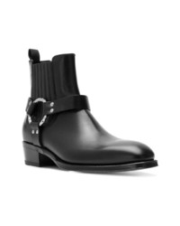 Bottines chelsea en cuir noires Alexander McQueen