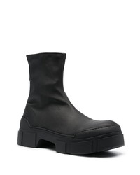 Bottines chelsea en cuir noires Vic Matie