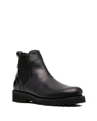 Bottines chelsea en cuir noires Woolrich