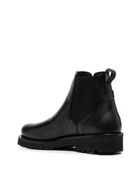 Bottines chelsea en cuir noires Woolrich