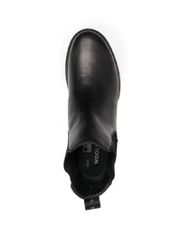 Bottines chelsea en cuir noires Woolrich