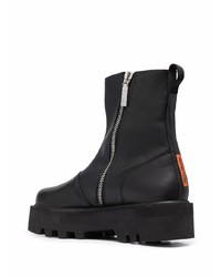 Bottines chelsea en cuir noires Heron Preston