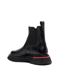 Bottines chelsea en cuir noires DSQUARED2