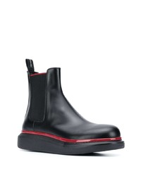 Bottines chelsea en cuir noires Alexander McQueen