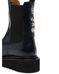 Bottines chelsea en cuir noires Toga