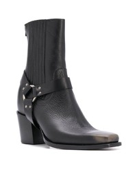 Bottines chelsea en cuir noires DSQUARED2