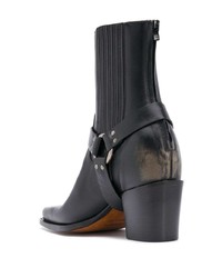 Bottines chelsea en cuir noires DSQUARED2