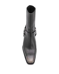 Bottines chelsea en cuir noires DSQUARED2