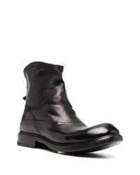 Bottines chelsea en cuir noires Premiata