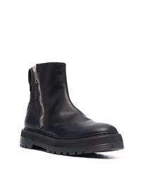 Bottines chelsea en cuir noires Premiata