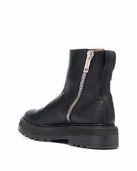 Bottines chelsea en cuir noires Premiata