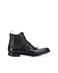 Bottines chelsea en cuir noires Church's