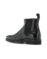 Bottines chelsea en cuir noires Santoni