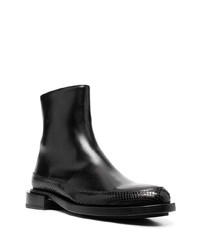 Bottines chelsea en cuir noires Les Hommes