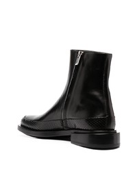 Bottines chelsea en cuir noires Les Hommes