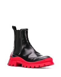 Bottines chelsea en cuir noires DSQUARED2