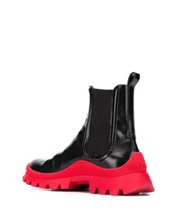 Bottines chelsea en cuir noires DSQUARED2