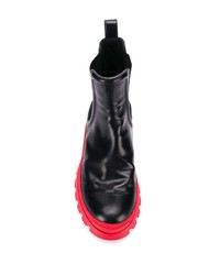 Bottines chelsea en cuir noires DSQUARED2