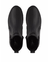 Bottines chelsea en cuir noires Giuseppe Zanotti