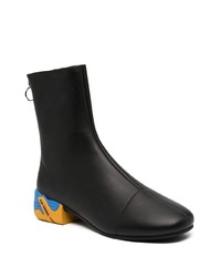 Bottines chelsea en cuir noires Raf Simons