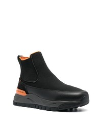 Bottines chelsea en cuir noires Santoni