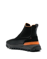 Bottines chelsea en cuir noires Santoni