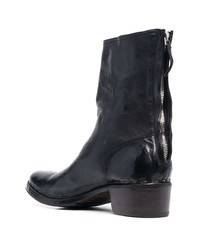 Bottines chelsea en cuir noires Premiata