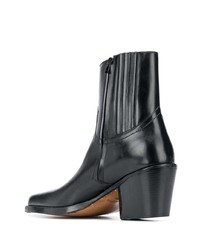 Bottines chelsea en cuir noires DSQUARED2