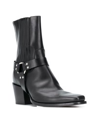 Bottines chelsea en cuir noires DSQUARED2