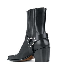 Bottines chelsea en cuir noires DSQUARED2