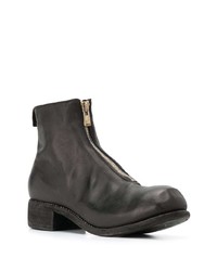 Bottines chelsea en cuir noires Guidi