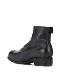 Bottines chelsea en cuir noires Guidi