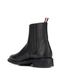 Bottines chelsea en cuir noires Thom Browne