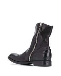 Bottines chelsea en cuir noires Premiata