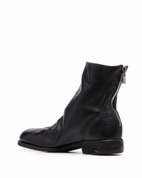 Bottines chelsea en cuir noires Guidi