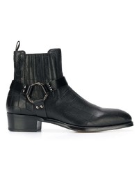 Bottines chelsea en cuir noires Alexander McQueen