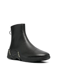 Bottines chelsea en cuir noires Raf Simons